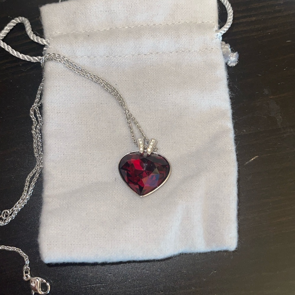 Swarovski Heart-Shaped Red Pendant Necklace